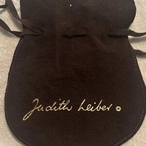 Judith Jack Black Pouch/Bag Drawstring Jewelry Storage 4"x 4 1/2